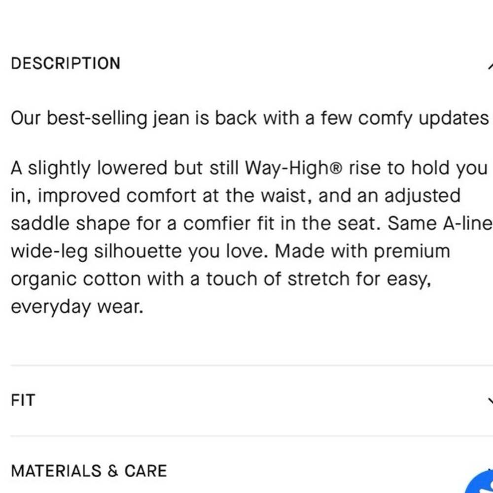 Everlane THE WAY-HIGH® SAILOR JEAN 2.0 in Medium Wash Size 24 NWT! - Picture 4 of 11